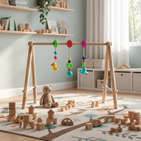 Build plan for wooden baby gym frame, Scandinavian - mobile activity play gym playset DIY - Digital Download Only Build plan for wooden baby gym frame, Scandinavian - mobile activity play gym playset DIY - Digital Download Only