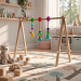 Build plan for wooden baby gym frame, Scandinavian - mobile activity play gym playset DIY - Digital Download Only