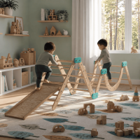 Build plan for wooden toys for toddler, kids room décor, nature play toy, climbing furniture, playset DIY - Digital Download Only
