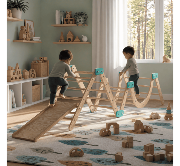 Build plan for wooden toys for toddler, kids room décor, nature play toy, climbing furniture, playset DIY - Digital Download Only