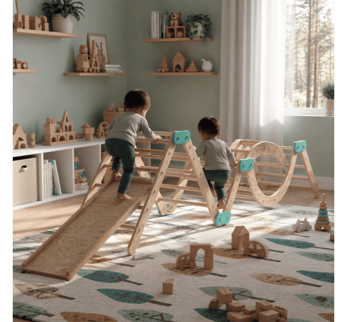Build plan for wooden toys for toddler, kids room décor, nature play toy, climbing furniture, playset DIY - Digital Download Only