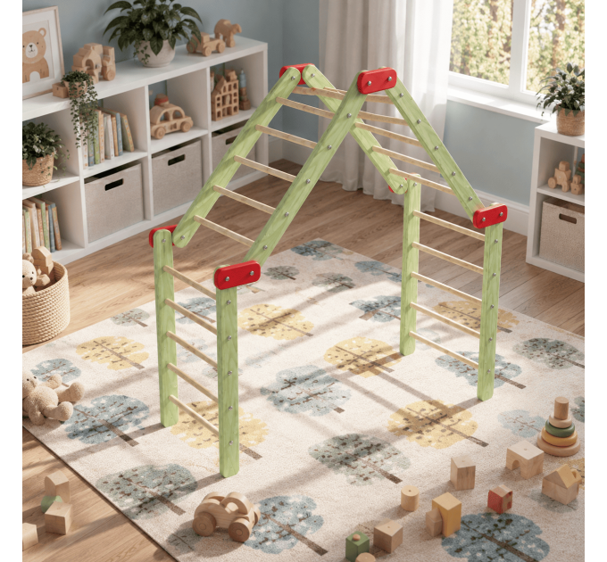 DIY plan for wooden climbing furniture, toys for toddler, indoor playground, educational toy, nature play toy - Digital Download Only