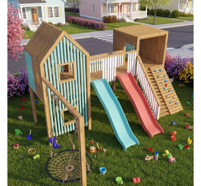 Kids Playhouse Build Plan - DIY Playset and Treehouse