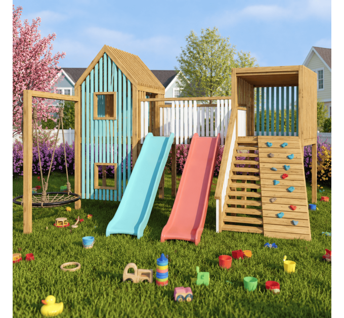 Kids Playhouse Build Plan - DIY Playset and Treehouse