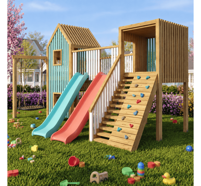 Kids Playhouse Build Plan - DIY Playset and Treehouse