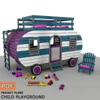 DIY Camper Kids Playhouse & Treehouse Plans - Digital Download