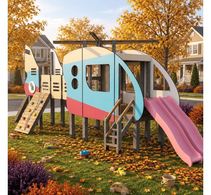 Build Your Own DIY Kids Camper Playhouse and Helicopter Treehouse