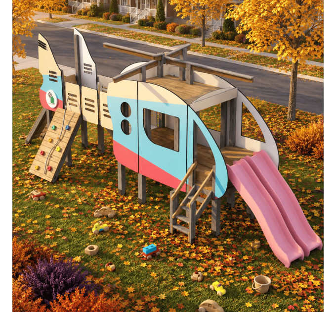 Build Your Own DIY Kids Camper Playhouse and Helicopter Treehouse