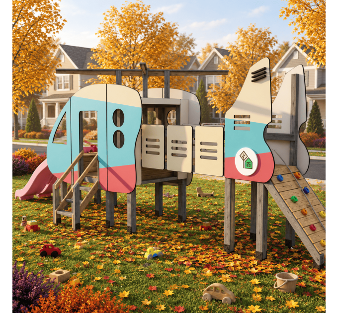 Build Your Own DIY Kids Camper Playhouse and Helicopter Treehouse