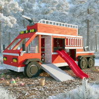 DIY Kids Fire Truck Playset Plans - Digital Download PDF DIY Kids Fire Truck Playset Plans - Digital Download PDF