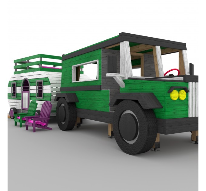 Kids Auto & Camper Playset DIY Plans - Digital PDF for Building Your Dream Playhouse