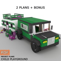 Kids Auto + Camper Playset DIY Plans - Digital Download PDF