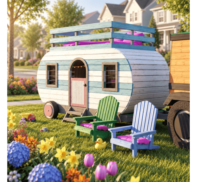Kids Auto & Camper Playset DIY Plans - Digital PDF for Building Your Dream Playhouse