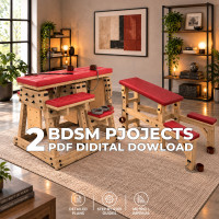 Adjustable BDSM Furniture & Spanking Bench Plans Bundle, 2 DIY Adult Furniture Projects, PDF Digital Download