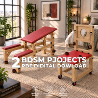 Adjustable BDSM Furniture & Bondage Chair Plans Bundle, 2 DIY Adult Furniture Projects, PDF Digital Download