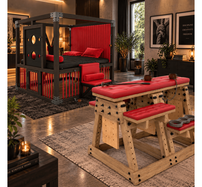 2 DIY Adult Furniture Plans: BDSM Bed & Spanking Bench