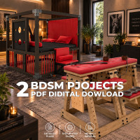 BDSM Bed & Adjustable Spanking Bench DIY Plans Bundle – 2 Adult Furniture PDF Projects