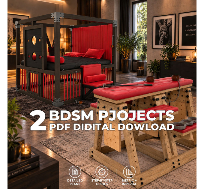 2 DIY Adult Furniture Plans: BDSM Bed & Spanking Bench