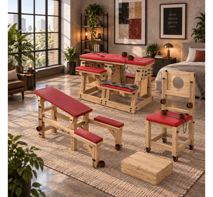 Adjustable BDSM Furniture, Spanking Bench & Bondage Chair DIY Plans