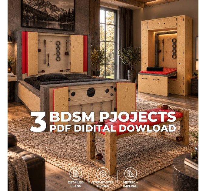 3 DIY Hidden BDSM Furniture Plans: Bed, Wardrobe & Bench
