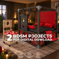 BDSM Bed & Bondage Chair Plans Bundle, 2 DIY Adult Furniture Projects, PDF Digital Download