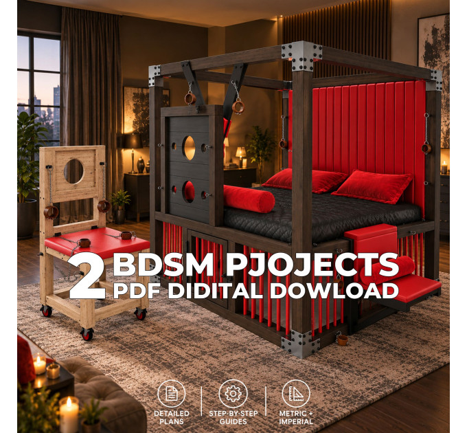 BDSM Bed & Bondage Chair DIY Plans Bundle