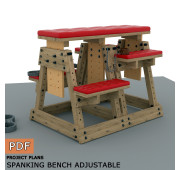 Adjustable BDSM spanking bench, adult furniture, sex bench - Digital Download Only Adjustable BDSM spanking bench, adult furniture, sex bench - Digital Download Only