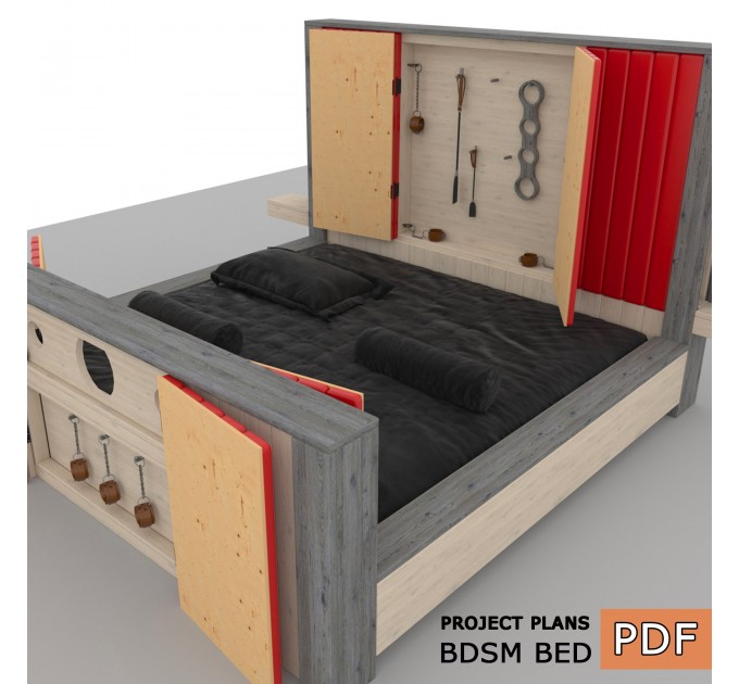 Build Your Own Adult Play Bed – Hidden BDSM Hardware (Digital Plans)