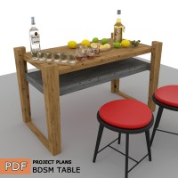 Secret BDSM Table – Adjustable Hidden Adult Furniture - Digital Download Only