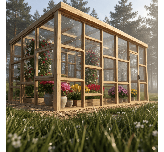 10x18 Framed Greenhouse Plans – Build Your Own Garden Greenhouse