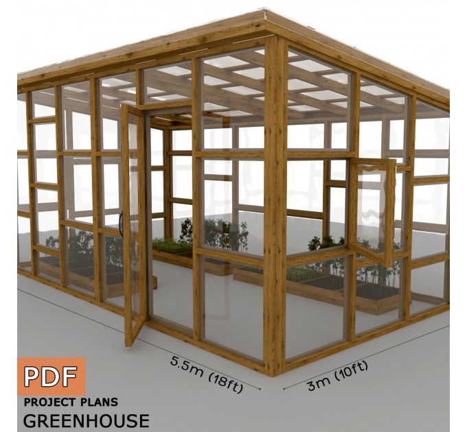 10x18 Framed Greenhouse Plans – Build Your Own Garden Greenhouse