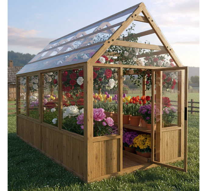 Build Your Own 8x16 Greenhouse – DIY Framed Plans (Digital Download)