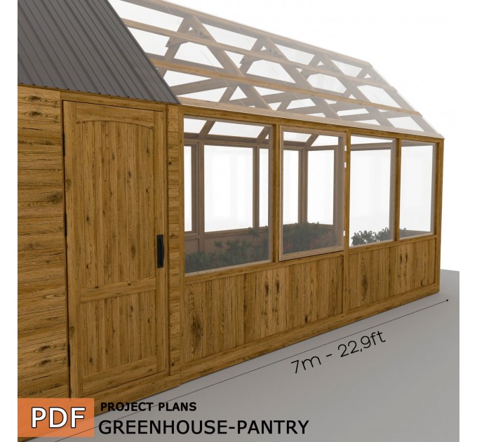 DIY Greenhouse Plans & Solar Shed Designs – Outdoor Pantry & Garden House PDF Downloads
