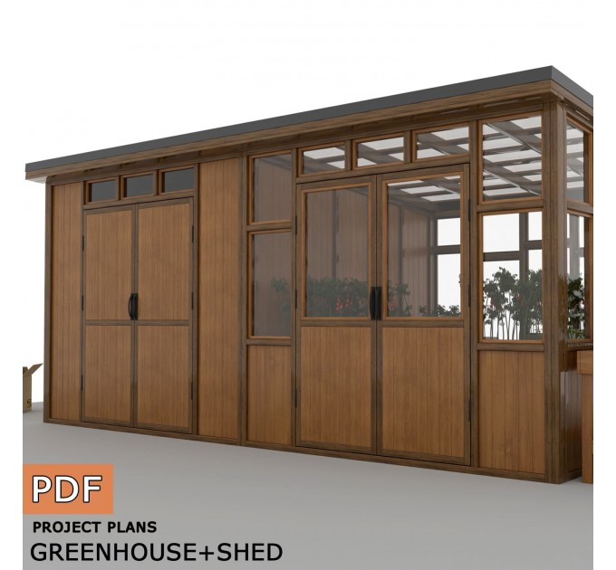 Greenhouse - Shed Plans, DIY Building Plans, Garden Greenhouse, Wooden Shed, Greenhouse diy plan - Digital Download Only