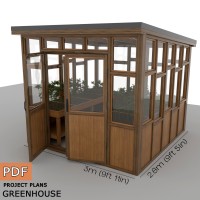 DIY Greenhouse Plans, Wooden Framed Greenhouse, Garden House - PDF Digital Download Only
