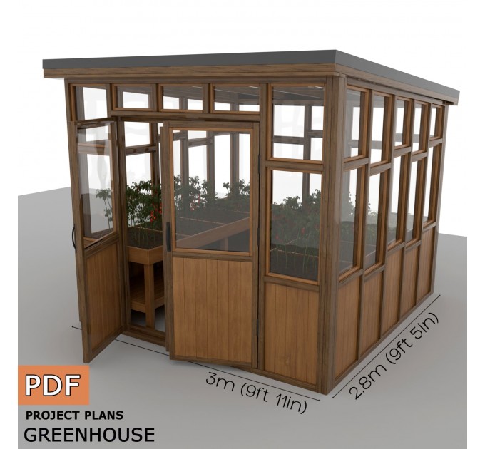 Build Your Own Wooden Greenhouse – Easy DIY Framed Garden Plans (PDF)