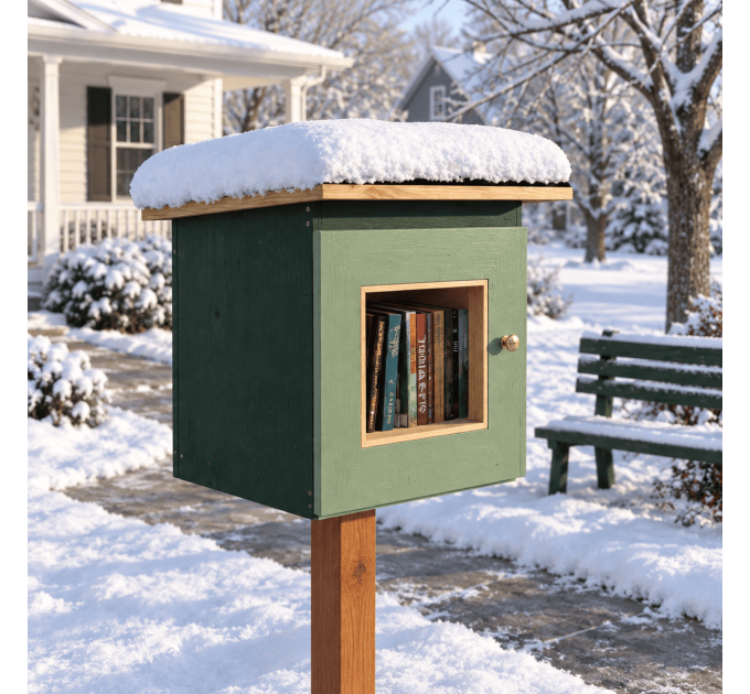 DIY project. Community Library Outdoor Lending Neighborhood Shared Sidewalk Blessing Box Little Free Pantry Street - Digital Download Only