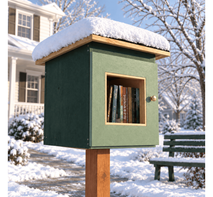 DIY project. Community Library Outdoor Lending Neighborhood Shared Sidewalk Blessing Box Little Free Pantry Street - Digital Download Only