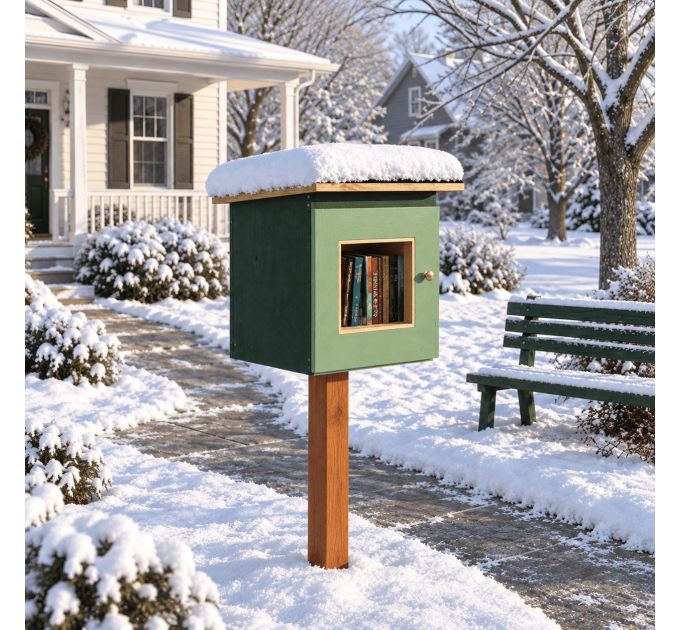 DIY project. Community Library Outdoor Lending Neighborhood Shared Sidewalk Blessing Box Little Free Pantry Street - Digital Download Only