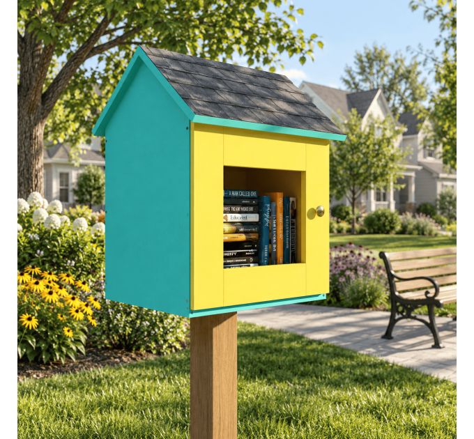DIY project. Outdoor Lending Library Community Neighborhood Shared Sidewalk Blessing Box Little Free Pantry - Digital Download Only