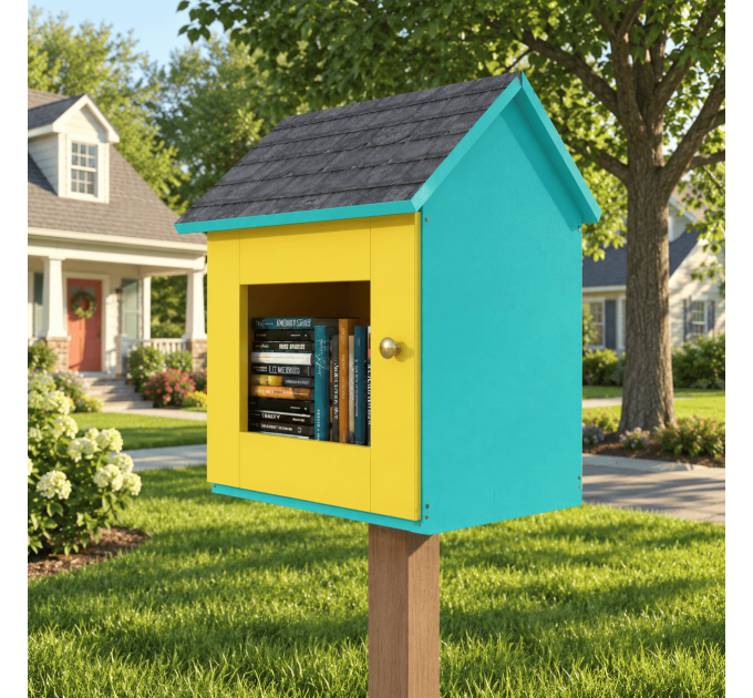 DIY project. Outdoor Lending Library Community Neighborhood Shared Sidewalk Blessing Box Little Free Pantry - Digital Download Only