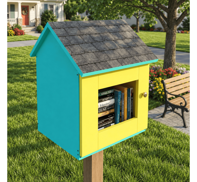 DIY project. Outdoor Lending Library Community Neighborhood Shared Sidewalk Blessing Box Little Free Pantry - Digital Download Only