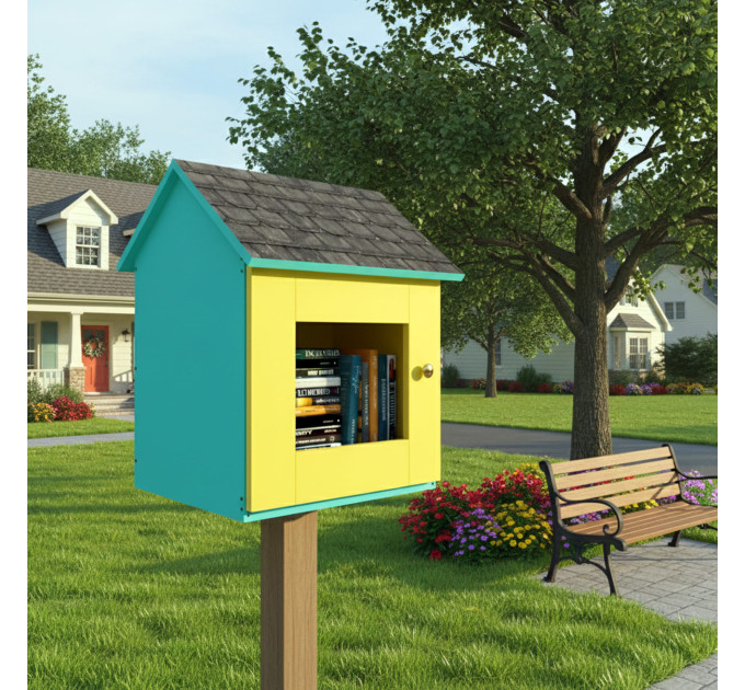 DIY project. Outdoor Lending Library Community Neighborhood Shared Sidewalk Blessing Box Little Free Pantry - Digital Download Only