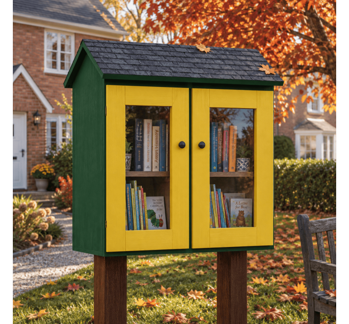 DIY project. Outdoor Library Neighborhood Community Shared Loan  Blessing Box Little Free Pantry Street Sidewalk - Digital Download Only