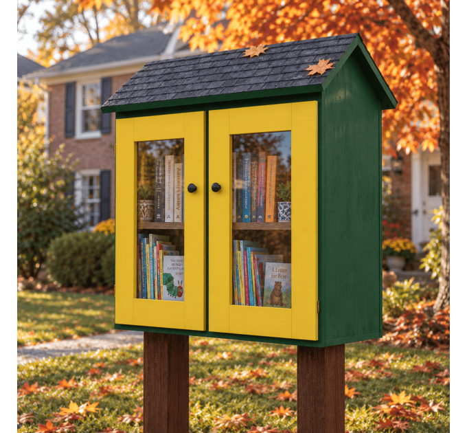 DIY project. Outdoor Library Neighborhood Community Shared Loan  Blessing Box Little Free Pantry Street Sidewalk - Digital Download Only