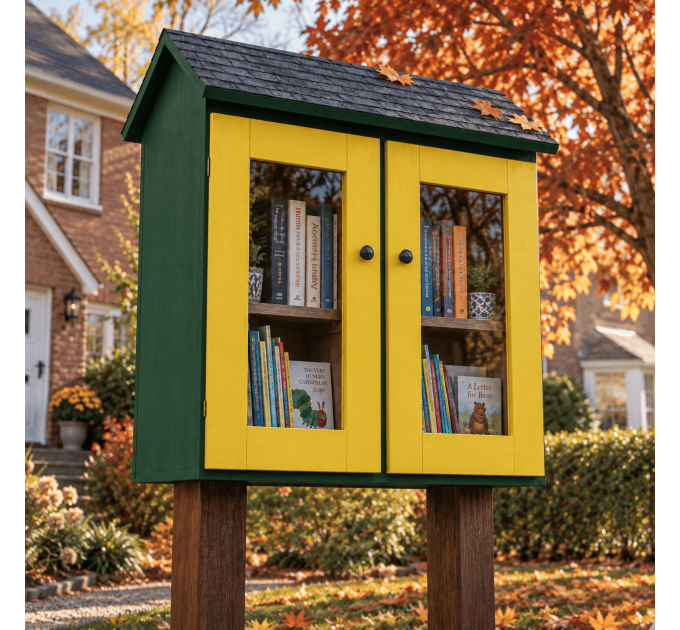 DIY project. Outdoor Library Neighborhood Community Shared Loan  Blessing Box Little Free Pantry Street Sidewalk - Digital Download Only