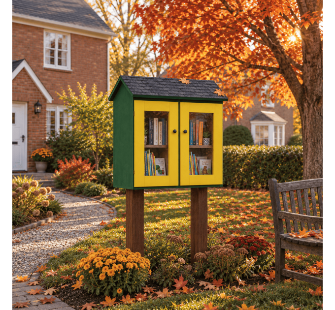 DIY project. Outdoor Library Neighborhood Community Shared Loan  Blessing Box Little Free Pantry Street Sidewalk - Digital Download Only