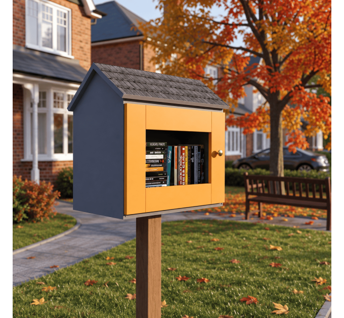 DIY project. Outdoor Shared Library Community Neighborhood Sidewalk Loan Tiny Blessing Box Little Free Pantry Street - Digital Download Only