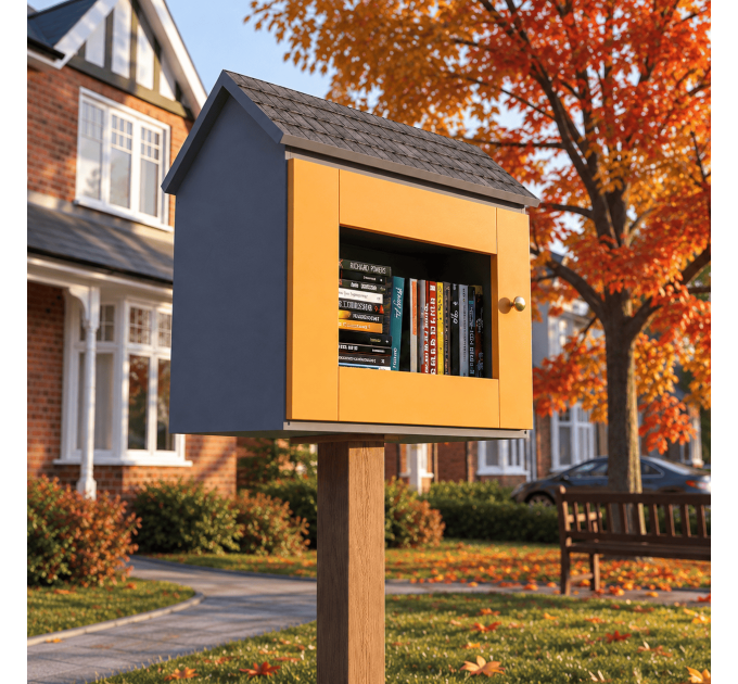 DIY project. Outdoor Shared Library Community Neighborhood Sidewalk Loan Tiny Blessing Box Little Free Pantry Street - Digital Download Only