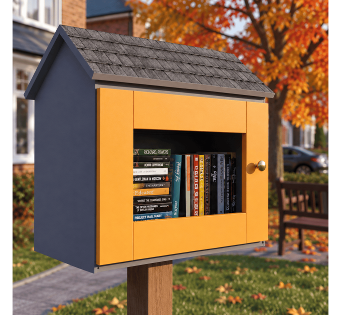 DIY project. Outdoor Shared Library Community Neighborhood Sidewalk Loan Tiny Blessing Box Little Free Pantry Street - Digital Download Only